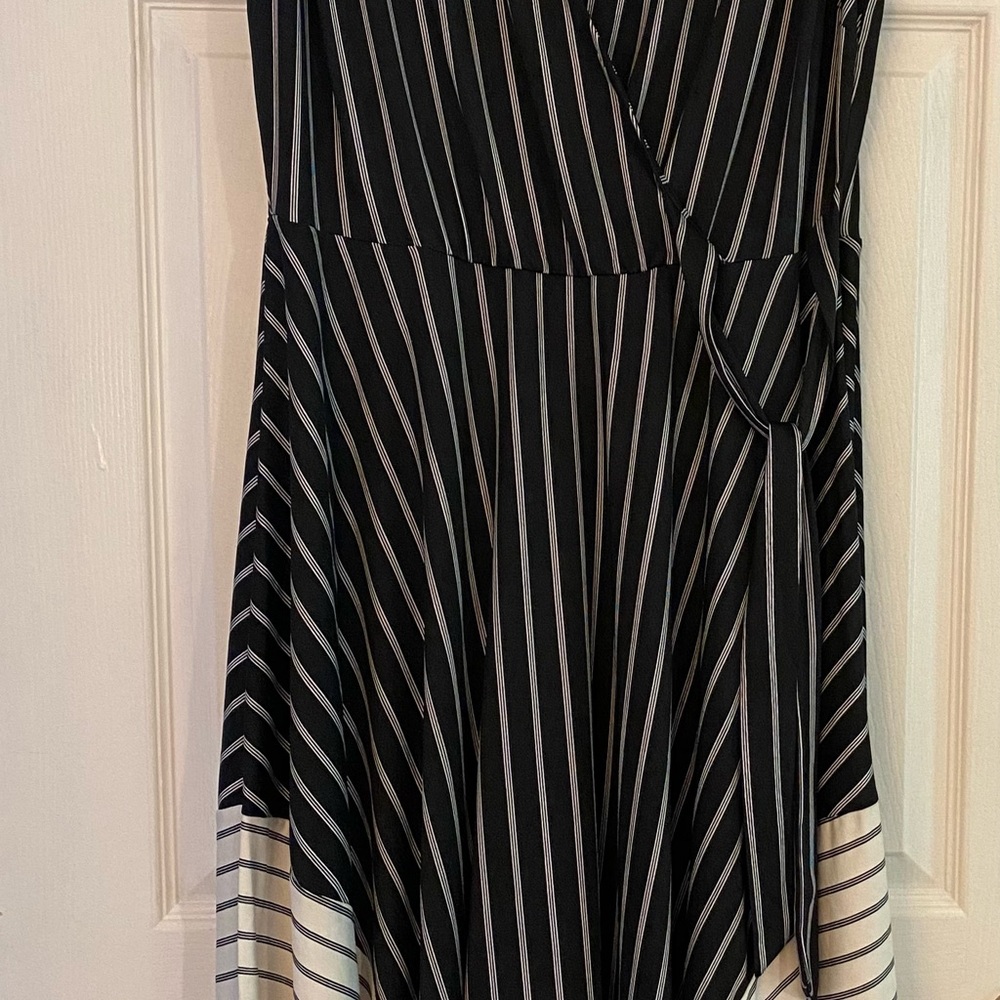 Love Squared Black and White Asymmetrical Dress
